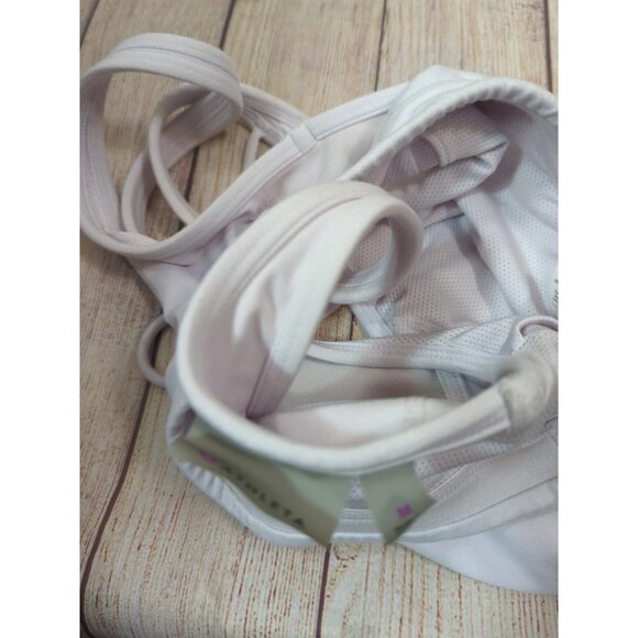 ATHLETA Women's White Sports Bra Cross Back Athletic Size Medium - Picture 5 of 5